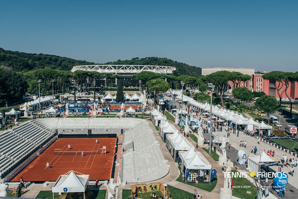 Il Villaggio Tennis & Friends al Foro Italico di Roma