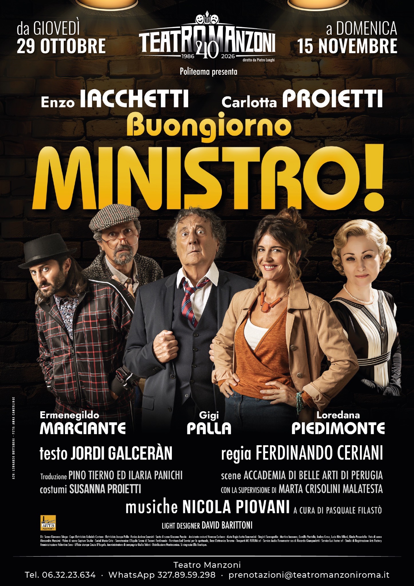 Locandina di Buongiorno, Ministro! al Teatro Manzoni di Roma
